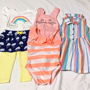 5pc 12mo Baby Girl Clothes Bundle